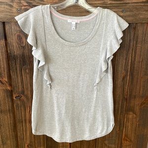 GUC Isaac Mizrahi Cotton Sweater with ruffle sleeves